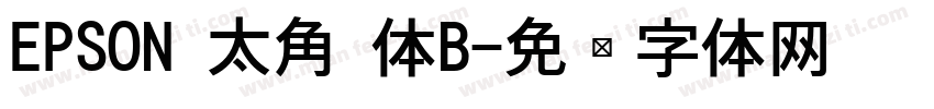 EPSON 太角 体B字体转换
